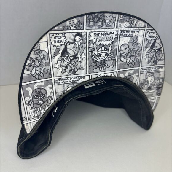 New Era Tokidoki Spider-Man Marvel 59fifty Fitted Hat 7 1/2 Simone Legno Black - Picture 4 of 11